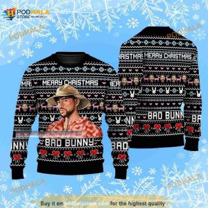 Bad Bunny Ugly Christmas 3D Sweater For Women Men