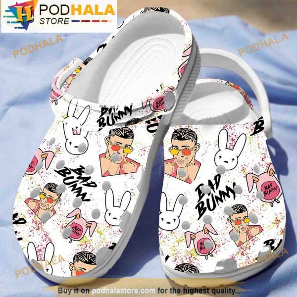 Bad Bunny X 3D Crocs, Funny Crocs