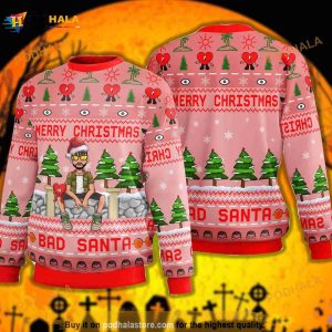 Bad Santa Happy Christmas Ugly Sweater Christmas, Christmas 3D Sweater