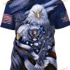 Bald Eagles With The United States Seal In American Flag 3D Shirt