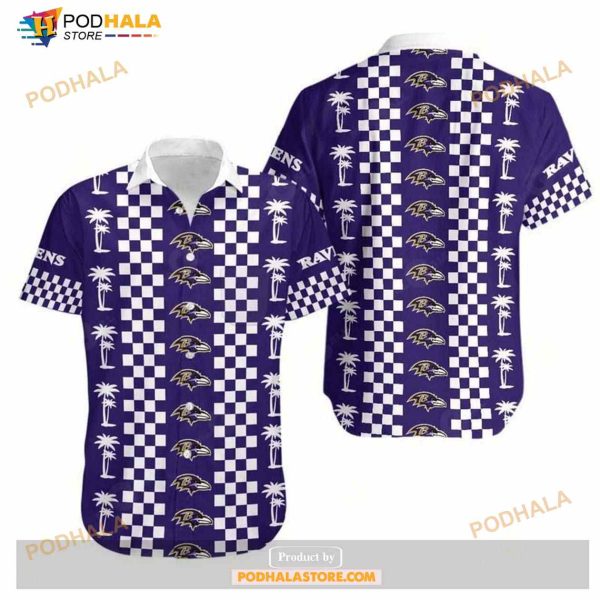 Baltimore Ravens Coconut Trees Hawaii Shirt Summer Collection, Tropical Shirt For Men