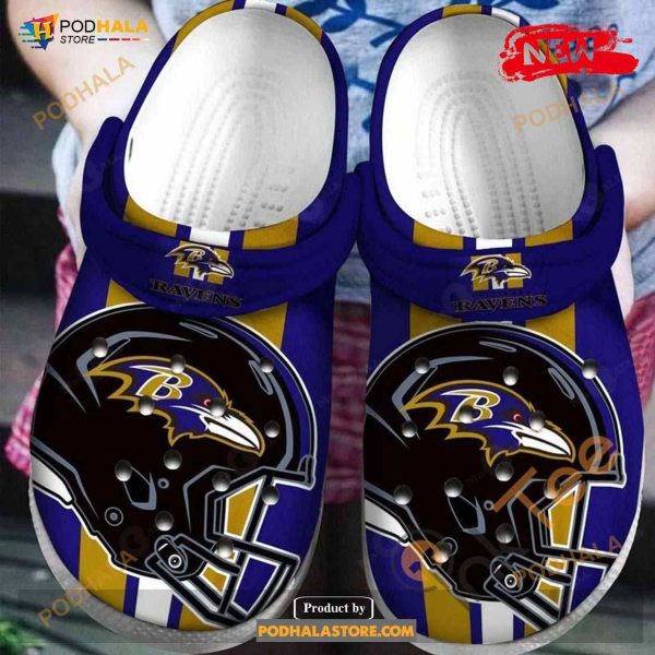 Baltimore Ravens Teams Gift For Fan Crocs Crocband Clogs Comfy Footwear