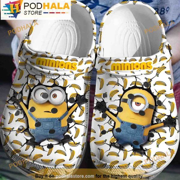 Banana Minion 3D Crocs Clog Shoes, Funny Crocs