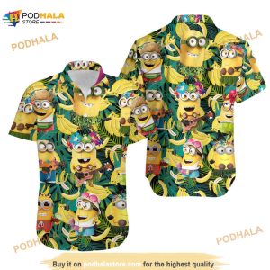 Bananas & Minions 2023 Men's Hawaiian Shirt 3D