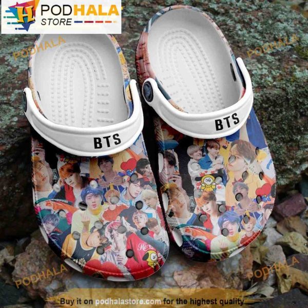 Band Bts 3D Crocs Clog Shoes, Funny Crocs