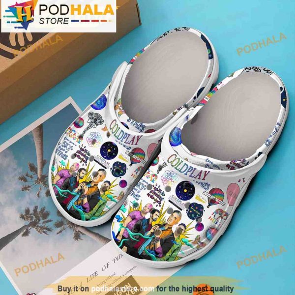Band Coldplay Music 3D Crocs Clog Shoes, Funny Crocs