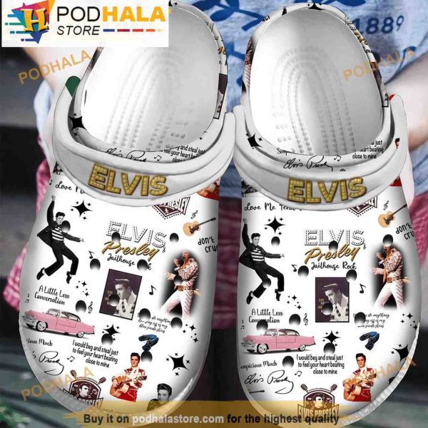 Band Music Elvis Presley 3D Crocs Slippers, Funny Crocs