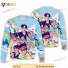 Bangtan Boys Vintage Pop Music Retro Graphic 3D Ugly Sweater