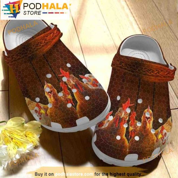 Barn Chicken Gifts 3D Crocs Clog Shoes, Funny Crocs