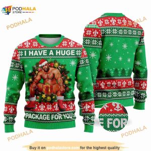 Barry Wood Christmas Ugly Sweater, I Have A Big Package For You Sweater