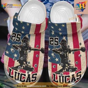 Baseball 4th Of July Usa Flag Clogs For Batter Crocs Clog Shoes 2