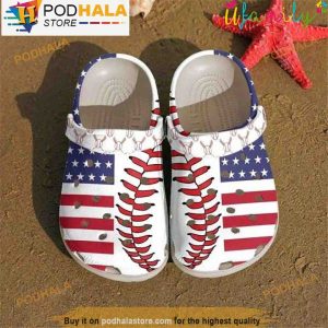Baseball American 3D Crocs, Funny Crocs