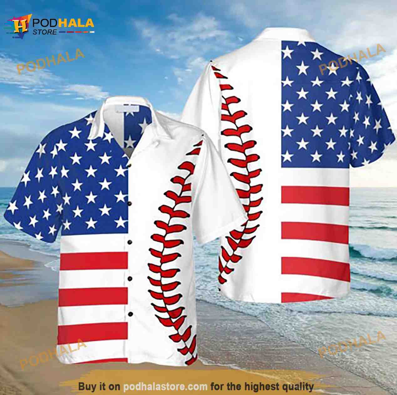 Baseball American Flag Hawaiian Shirt Baseball American Flag Hawaiian Shirt