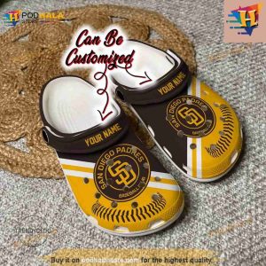 Baseball Classic Clogs Shoes Sd Padres Personalized Baseball Logo Team Crocs Clog Shoes