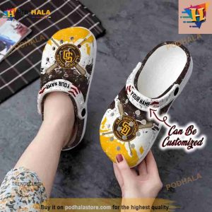 Baseball Classic Clogs Shoes Sd Padres Personalized Watercolor New Crocs Clog Shoes 2