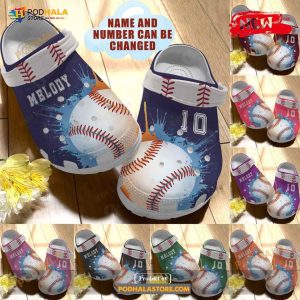 Baseball Classic Whitesole Baseball Colorful For Man And Women Crocs Clog Shoes