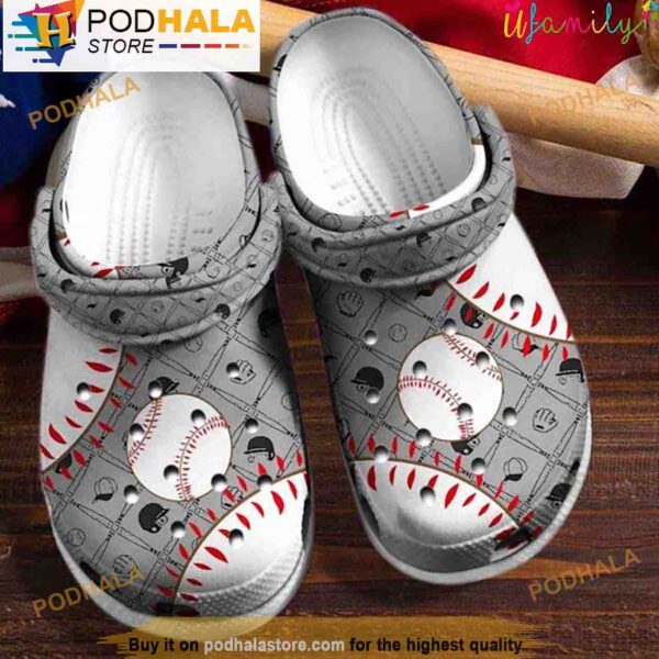 Baseball Cool 3D Crocs, Funny Crocs