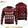 Baseball Hoho Home Run Funny Santa Ugly 3D Christmas Sweater