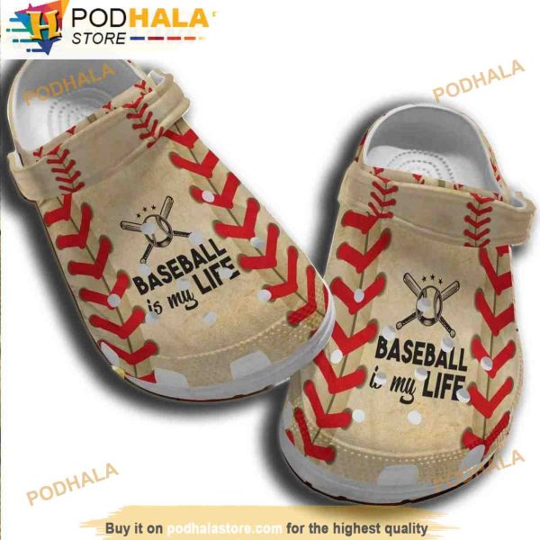 Baseball Is My Life Funny 3D Crocs, Funny Crocs