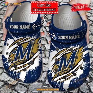 Baseball Mbrewers Ripped Claw For Man And Women Crocs Clog Shoes