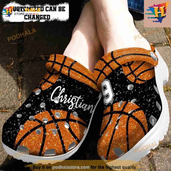 Basketball Classic Clogs Shoes Basketball Glitter Crocs Clog Shoes