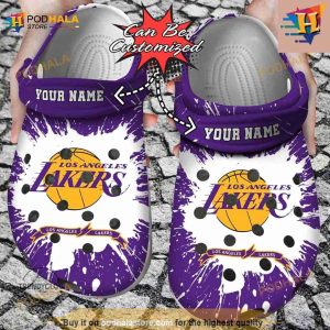 Basketball Classic Clogs Shoes Los Angeles Lakers Team Crocs Clog Shoes