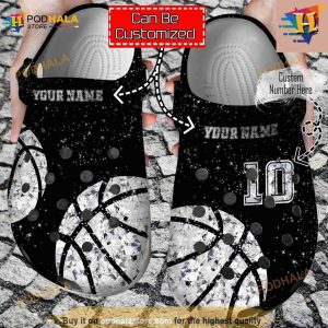 Basketball Personalized Diamond Clog Shoes Basketball Classic Crocs Clogs Shoes