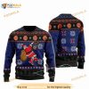 Basketball Santa Christmas Pattern On Blue 3D Funny Ugly Sweater