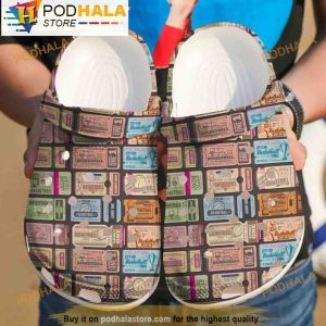 Basketball Ticket Full 3D Crocs, Funny Crocs