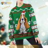 Basset Hound Green Christmas 3D Funny Ugly Sweater