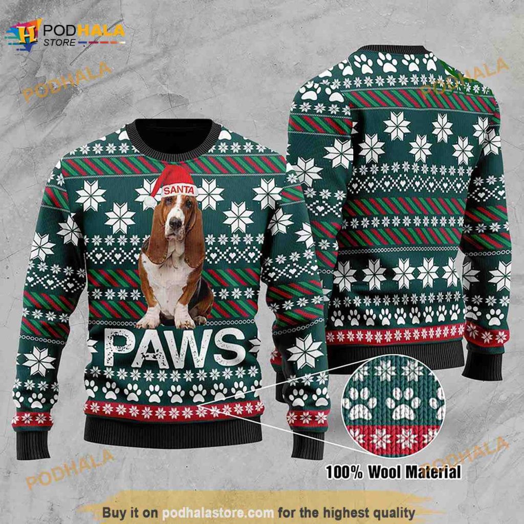 Basset hound ugly christmas sweater best sale