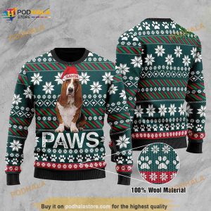 Basset Hound Santa Printed 3D Christmas Ugly Sweater