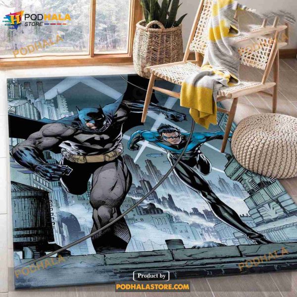 Batman And Nightwing Area Rug Carpet Bedroom