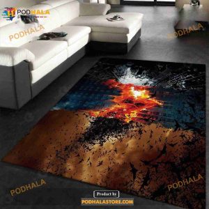 Batman Logo Area Rugs Dc Comic Movies Living Room Carpet Floor Decor The Us Decor