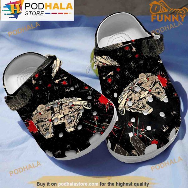 Battle Slippers Space 3D Crocs, Funny Crocs