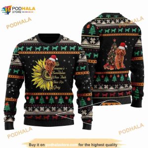 Be Someones Sunshine Christmas Pattern Black 3D Funny Ugly Sweater