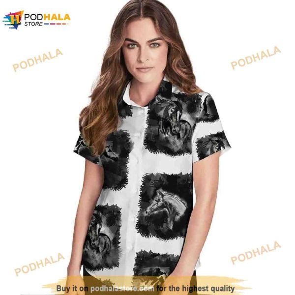 Beach Shirt Vintage Retro Horse Hawaiian Shirt For Animal Lovers, Gifts For Horse Lovers