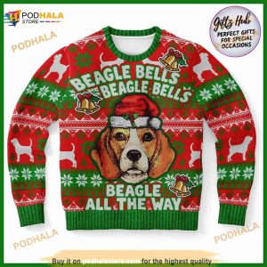 Beagle Bells Christmas Jumper 3D Funny Ugly Sweater