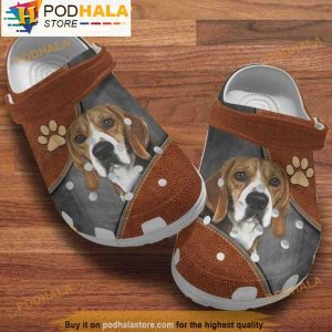 Beagle Leather Dog 3D Crocs, Funny Crocs