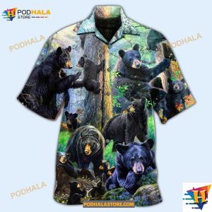 Bear Black Bear Family Into Spring Hawaiian Shirt, Gift Ideas For Bear Lovers