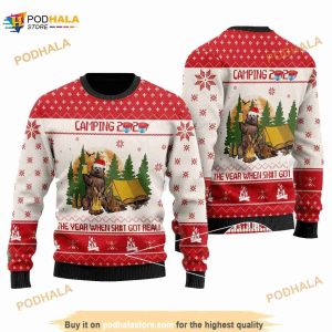 Bear Camping The Year Pattern 3D Funny Ugly Sweater
