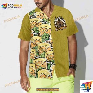 Bear Drink Beer Aloha Unisex Shirt Camping Beer Lovers 3