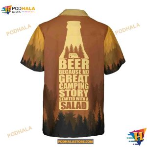 Bear Drink Beer Because No Great Campers Story With A Salad Aloha Unisex Shirt 2