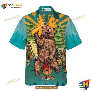 Bear Drink Beer God Is Great Beer Is Good People Are Crazy Aloha Unisex Shirt 1