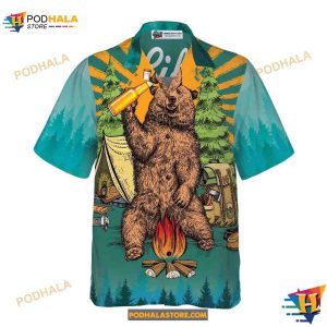 Bear Drink Beer, Life Is Better With Beer And A Campfire, Aloha Unisex Shirt
