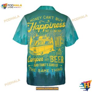 Bear Drink Beer Money Can't Buy Camper And Beer Aloha Unisex Shirt 2