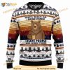 Bear Drinking Coffee Knitted Christmas 3D Funny Ugly Sweater