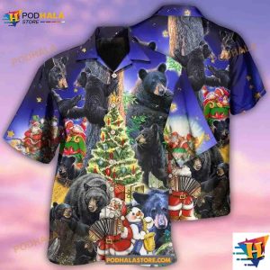 Bear Family Into Spring Merry Christmas Hawaiian Shirt, Gift Ideas For Bear Lovers