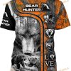 Bear Hunter Animal Hunting 3D Shirt, Gift For Hunting Lovers