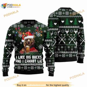 Bear Hunting And Beer Ugly Sweatshirt Christmas 3D Funny Ugly Sweater